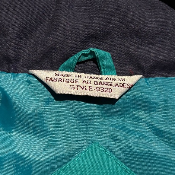 Vintage 90s Teal Windbreaker XL – Tip Top Tailors Retro Ski Jacket Streetwear - Picture 11 of 13